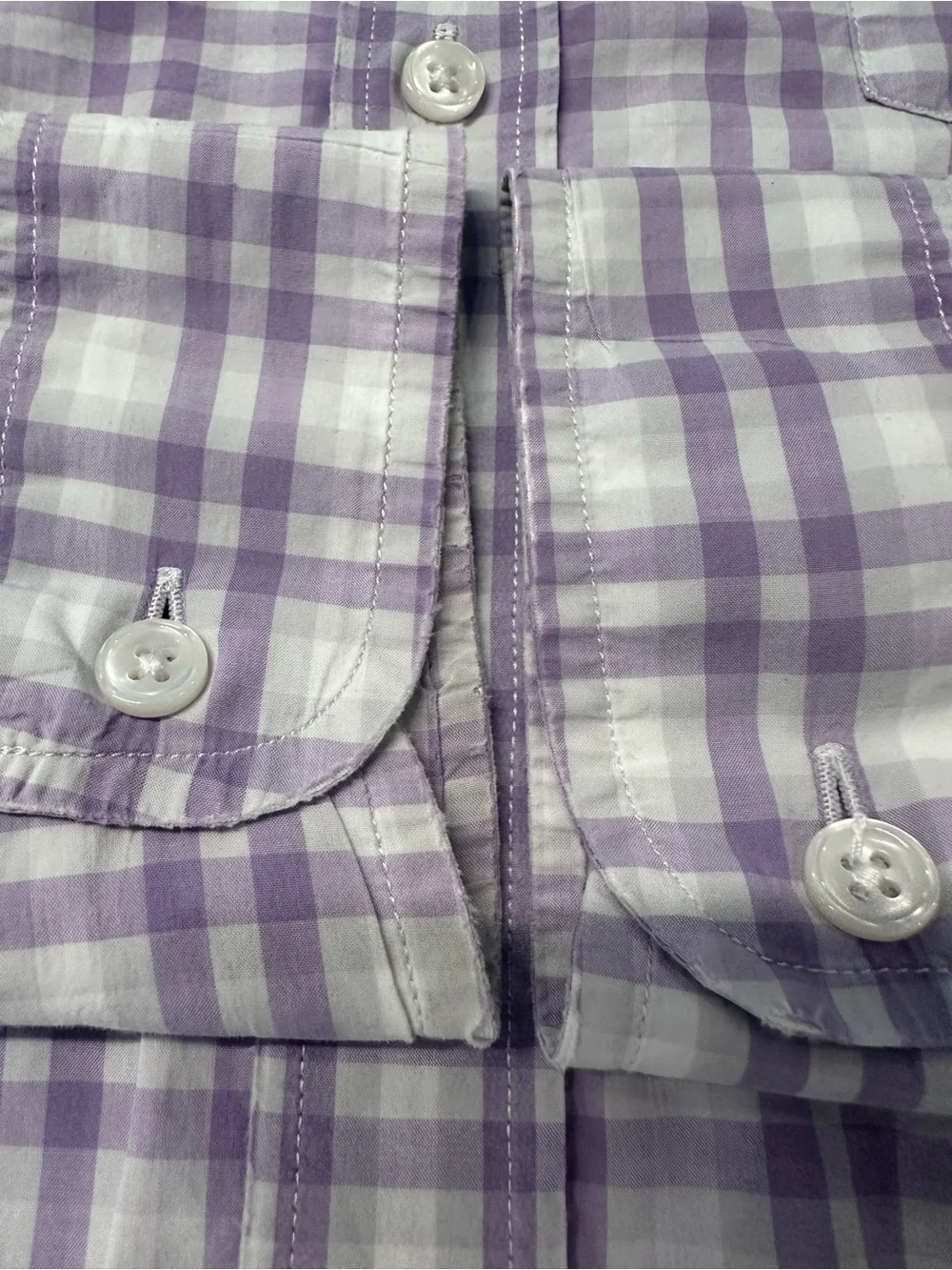 J. Crew Light Weight Lavender Plaid Button-Down Shirt